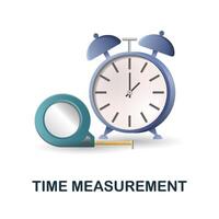 Time Measurement icon. 3d illustration from measurement collection. Creative Time Measurement 3d icon for web design, templates, infographics and more vector