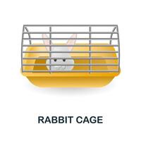 Rabbit Cage icon. 3d illustration from home pets collection. Creative Rabbit Cage 3d icon for web design, templates, infographics and more vector