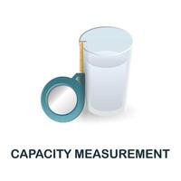 Capacity Measurement icon. 3d illustration from measurement collection. Creative Capacity Measurement 3d icon for web design, templates, infographics and more vector