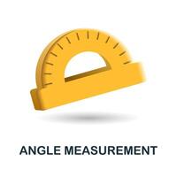 Angle Measurement icon. 3d illustration from measurement collection. Creative Angle Measurement 3d icon for web design, templates, infographics and more vector