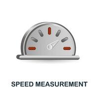 Speed Measurement icon. 3d illustration from measurement collection. Creative Speed Measurement 3d icon for web design, templates, infographics and more vector