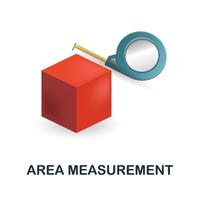 Area Measurement icon. 3d illustration from measurement collection. Creative Area Measurement 3d icon for web design, templates, infographics and more vector