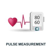 Pulse Measurement icon. 3d illustration from measurement collection. Creative Pulse Measurement 3d icon for web design, templates, infographics and more vector