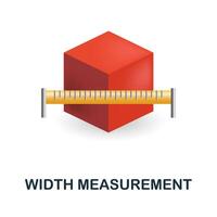 Width Measurement icon. 3d illustration from measurement collection. Creative Width Measurement 3d icon for web design, templates, infographics and more vector