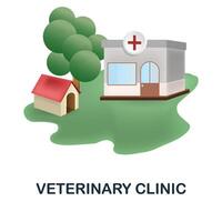 veterinario clínica icono. 3d ilustración desde hogar mascotas recopilación. creativo veterinario clínica 3d icono para web diseño, plantillas, infografia y más vector