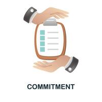 Commitment icon. 3d illustration from performance collection. Creative Commitment 3d icon for web design, templates, infographics and more vector