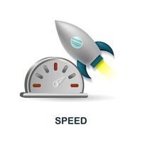 Speed icon. 3d illustration from performance collection. Creative Speed 3d icon for web design, templates, infographics and more vector