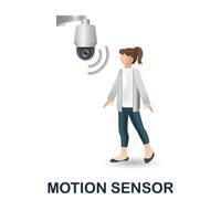 movimiento sensor icono. 3d ilustración desde seguridad recopilación. creativo movimiento sensor 3d icono para web diseño, plantillas, infografia y más vector