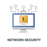 Network Security icon. 3d illustration from security collection. Creative Network Security 3d icon for web design, templates, infographics and more vector