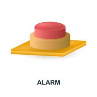 Alarm icon. 3d illustration from security collection. Creative Alarm 3d icon for web design, templates, infographics and more vector