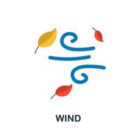 Wind icon. Simple element from autumn collection. Creative Wind icon for web design, templates, infographics and more vector