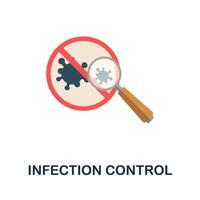 Infection Control flat icon. Colored sign from antibiotic resistance collection. Creative Infection Control icon illustration for web design, infographics and more vector