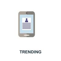 Trending icon. Simple element from blogging collection. Creative Trending icon for web design, templates, infographics and more vector