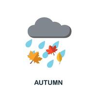 Autumn icon. Monochrome simple Autumn icon for templates, web design and infographics vector