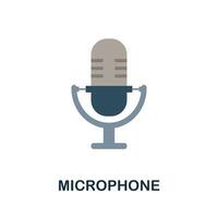 Microphone icon. Simple element from blogging collection. Creative Microphone icon for web design, templates, infographics and more vector