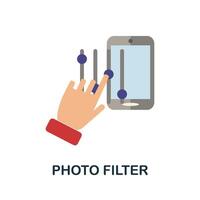 Photo Filter icon. Simple element from blogging collection. Creative Photo Filter icon for web design, templates, infographics and more vector