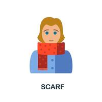 Scarf icon. Simple element from autumn collection. Creative Scarf icon for web design, templates, infographics and more vector