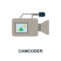 Camcoder icon. Simple element from blogging collection. Creative Camcoder icon for web design, templates, infographics and more vector