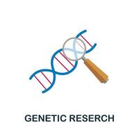 Genetic Reserch flat icon. Colored sign from antibiotic resistance collection. Creative Genetic Reserch icon illustration for web design, infographics and more vector