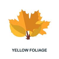 Yellow Foliage icon. Simple element from autumn collection. Creative Yellow Foliage icon for web design, templates, infographics and more vector