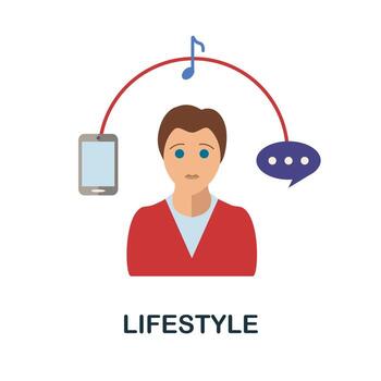 estilo de vida icono. sencillo elemento desde blogging recopilación. creativo estilo de vida icono para web diseño, plantillas, infografia y más vector