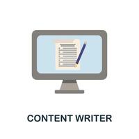 Content Writer icon. Simple element from blogging collection. Creative Content Writer icon for web design, templates, infographics and more vector