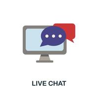 Live Chat icon. Simple element from blogging collection. Creative Live Chat icon for web design, templates, infographics and more vector