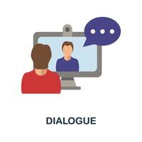Dialogue icon. Simple element from blogging collection. Creative Dialogue icon for web design, templates, infographics and more vector