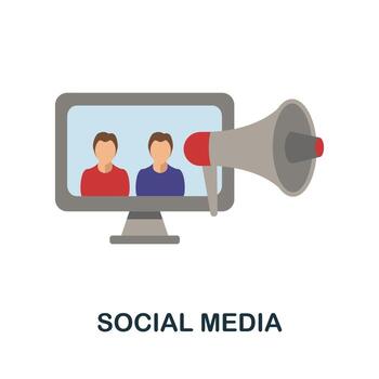 Social Media icon. Simple element from blogging collection. Creative Social Media icon for web design, templates, infographics and more vector