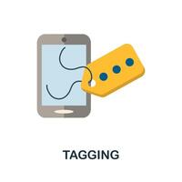 Tagging icon. Simple element from blogging collection. Creative Tagging icon for web design, templates, infographics and more vector