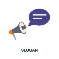 eslogan icono. sencillo elemento desde marca recopilación. creativo eslogan icono para web diseño, plantillas, infografia y más vector