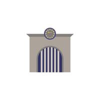 Railway Station icon. Monochrome simple Railway Station icon for templates, web design and infographics vector