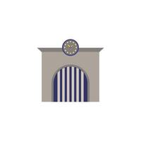 Railway Station icon. Monochrome simple Railway Station icon for templates, web design and infographics vector