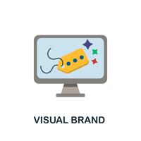 Visual Brand icon. Simple element from branding collection. Creative Visual Brand icon for web design, templates, infographics and more vector