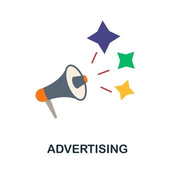 Advertising icon. Simple element from branding collection. Creative Advertising icon for web design, templates, infographics and more vector