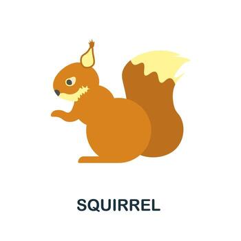 Squirrel icon. Simple element from autumn collection. Creative Squirrel icon for web design, templates, infographics and more vector