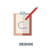 Design icon. Simple element from branding collection. Creative Design icon for web design, templates, infographics and more vector