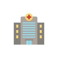 hospital icono. sencillo elemento desde edificios recopilación. creativo hospital icono para web diseño, plantillas, infografia y más vector