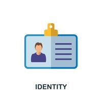 Identity icon. Simple element from branding collection. Creative Identity icon for web design, templates, infographics and more vector