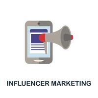 Influencer Marketing icon. Simple element from blogging collection. Creative Influencer Marketing icon for web design, templates, infographics and more vector