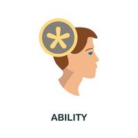 Ability icon. Simple element from business growth collection. Creative Ability icon for web design, templates, infographics and more vector