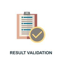 Result Validation icon. Simple element from business growth collection. Creative Result Validation icon for web design, templates, infographics and more vector