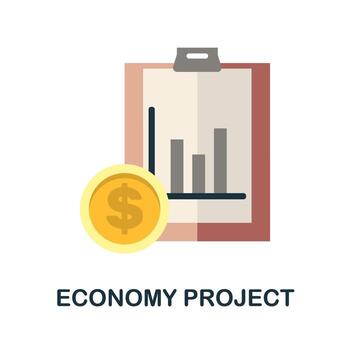 economía proyecto icono. sencillo elemento desde negocio crecimiento recopilación. creativo economía proyecto icono para web diseño, plantillas, infografia y más vector