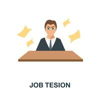 Job Tesion icon. Simple element from business growth collection. Creative Job Tesion icon for web design, templates, infographics and more vector