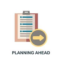 Planning Ahead icon. Simple element from business growth collection. Creative Planning Ahead icon for web design, templates, infographics and more vector