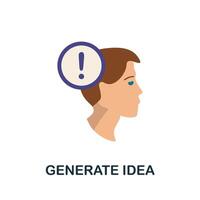 Generate Idea icon. Simple element from business motivation collection. Creative Generate Idea icon for web design, templates, infographics and more vector