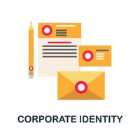 Corporate Identity icon. Simple element from business motivation collection. Creative Corporate Identity icon for web design, templates, infographics and more vector