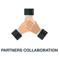 Partners Collaboration icon. Simple element from business motivation collection. Creative Partners Collaboration icon for web design, templates, infographics and more vector