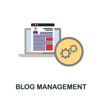 Blog Management icon. Simple element from business growth collection. Creative Blog Management icon for web design, templates, infographics and more vector