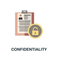 Confidentiality icon. Simple element from business growth collection. Creative Confidentiality icon for web design, templates, infographics and more vector